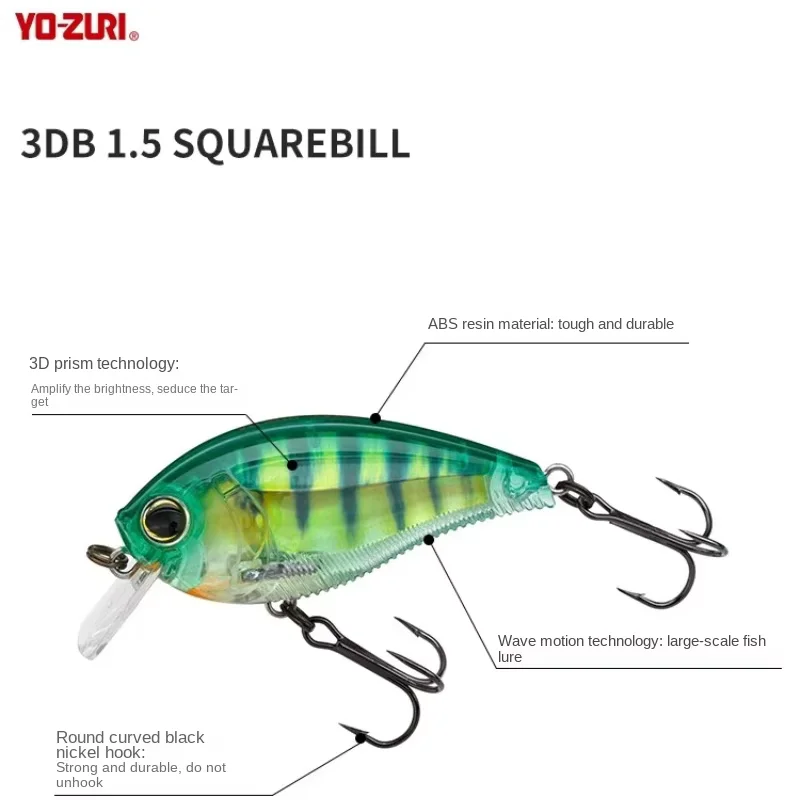 Japan YO-ZURI 3D Prism CRANK Floating Fat Hard Bait R1352 Bass Cocked Luya  Pencil Fishing Lure - AliExpress 18
