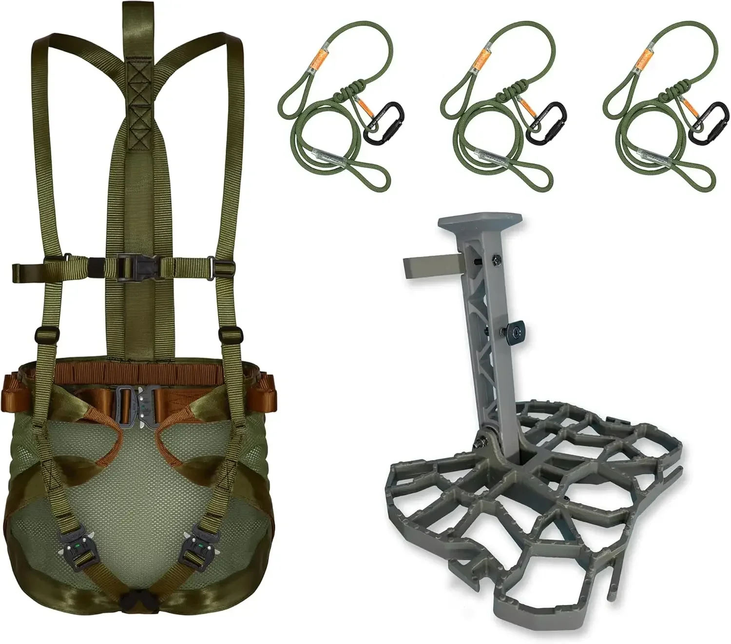 

home.XOP Complete Tree Hunting System - Includes Aluminum Tree Platform, Mondo Harness and Carrying Bag