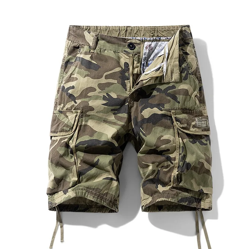 

Летние мужские хлопковые дышащие брюки-карго, камуфляжные шорты, прямые свободные повседневные пляжные шорты для бега, ретро социальная мужская одежда