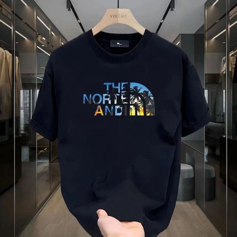 

Cotton Spring/Summer New Trendy Brand Men's and Women's Printed Fashion Versatile Round Neck Short Sleeve T-shirt