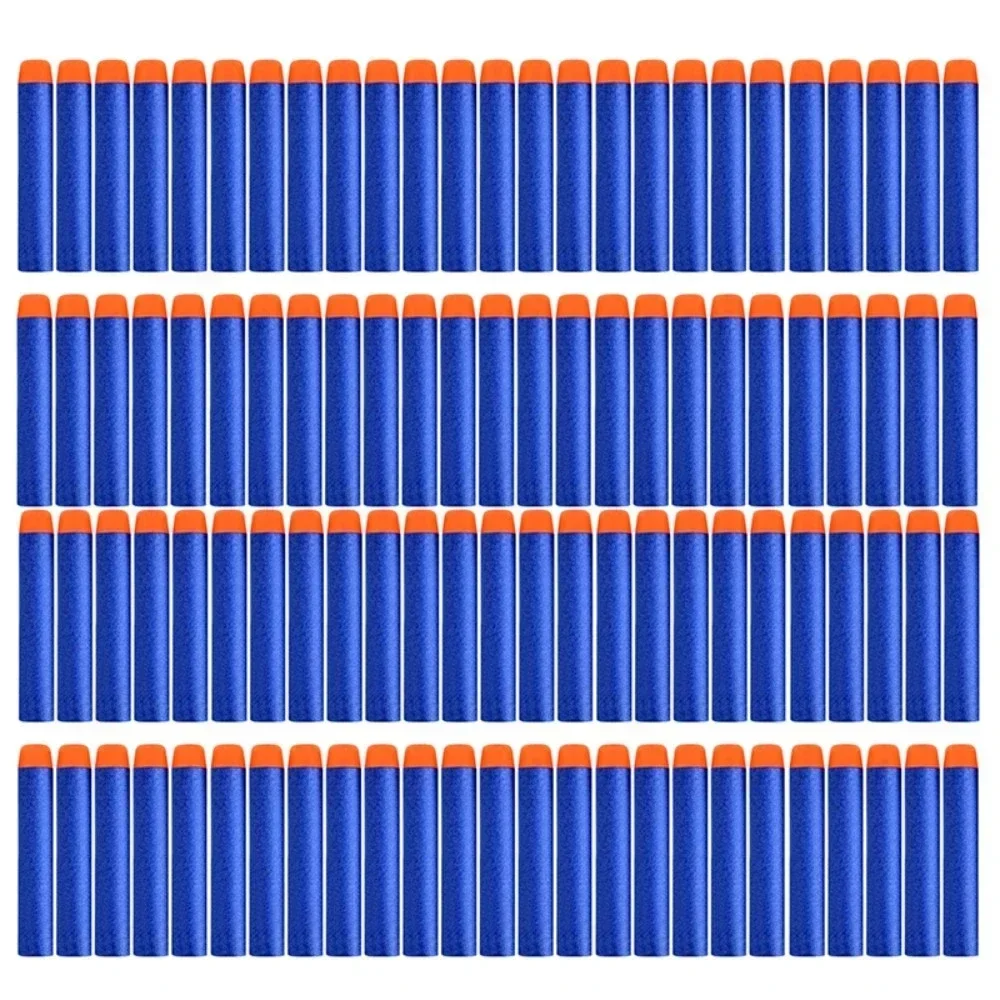 1000/400/300/200/100pcs Blu Solido Testa Rotonda Proiettili 7.2 centimetri Per I Giocattoli Pistola Serie Blasters Ricarica Freccette Giocattolo Per Bambini pistola accessori