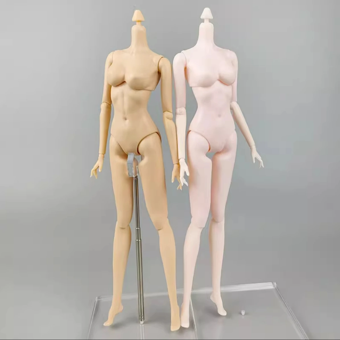 1/6 Super Model Doll Body Joints Movable Solid Doll 30cm Replacement Body For FR/IT Doll Heads Light Beige Pink White Skin Tone