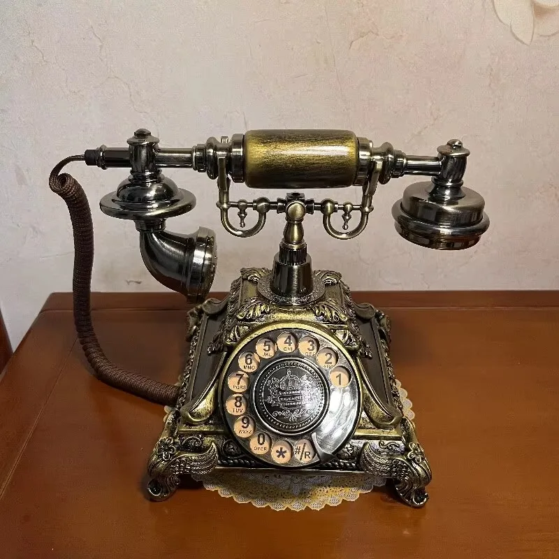 Retro Bluetooth Landline Phone Classic Nostalgic Home Living Room Ornament Decoration
