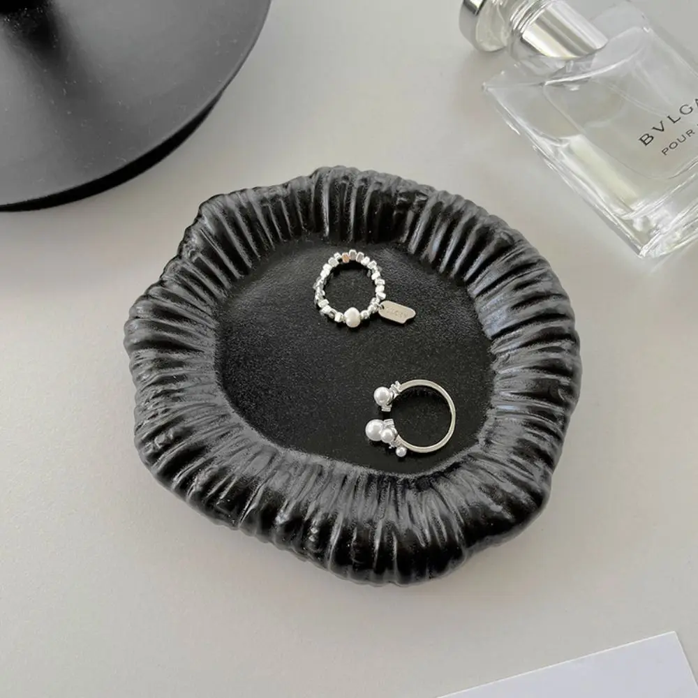 Ceramic Jewelry Storage Tray Creative Irregular Jewelry Display Rack Multi-Function Artistic Storage Plate Kitchen