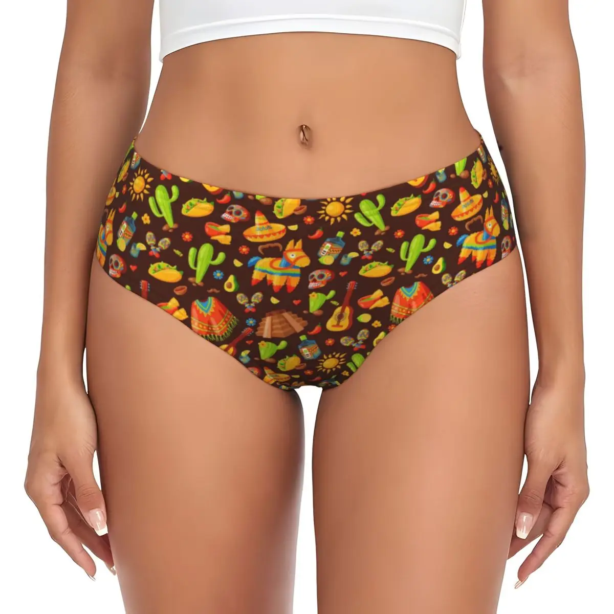 

Custom Mexican Day Brief Panties Women's Breathable Stretch Underwear