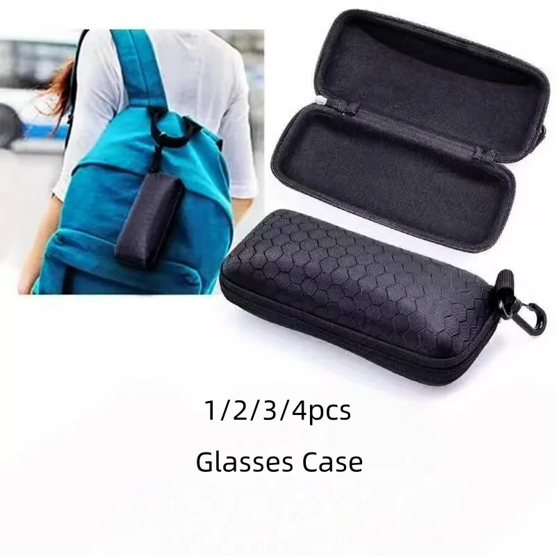 1/2/3/4Pcs EVA Hard Shell Glasses Case,Soft Liner,Stylish Sturdy Portable Eyeglasses Storage Box