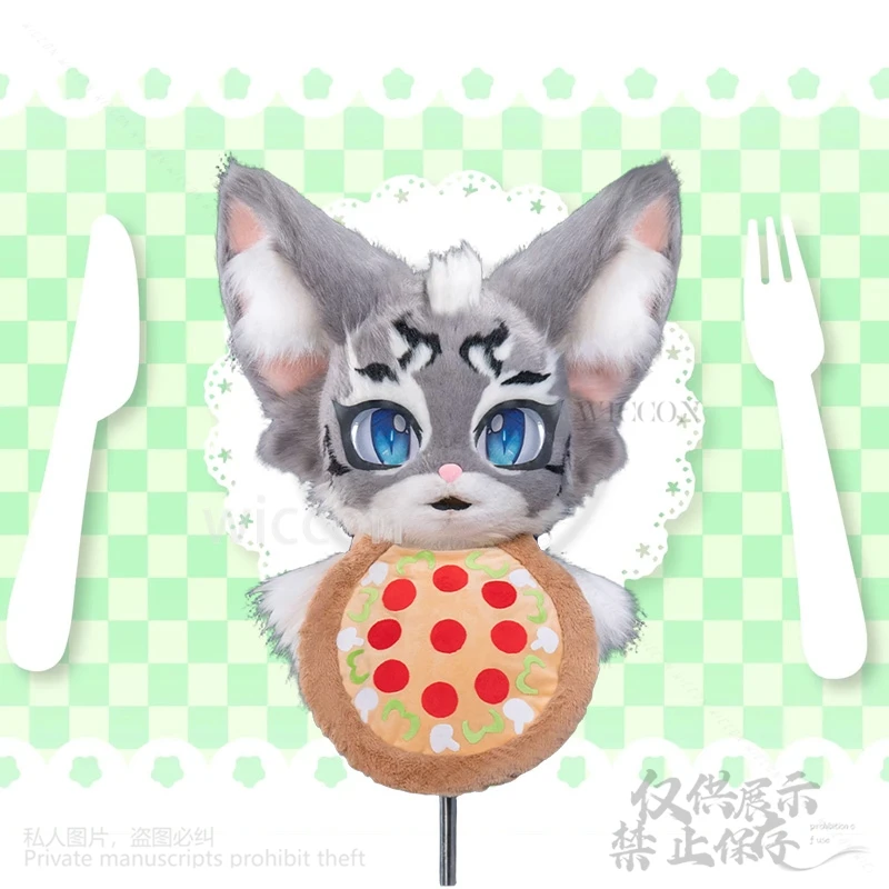 

Anime Furry Cosplay Furrsuit Animal Costume Plush Pizza Scarf Kawaii Sweet Cute Accessories Cat Dog Fox Customized#&arrebolCos@！