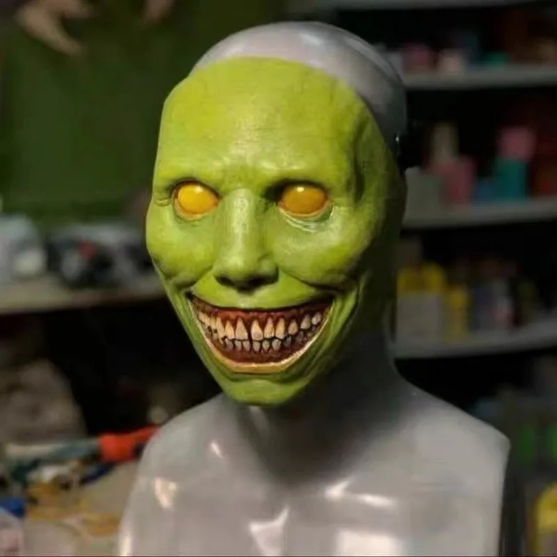 Hot Halloween Festival Party Mask, Smiling Demon Skull Face Cover, Horror Cos Accessory For Voldemort Exorcist view 2