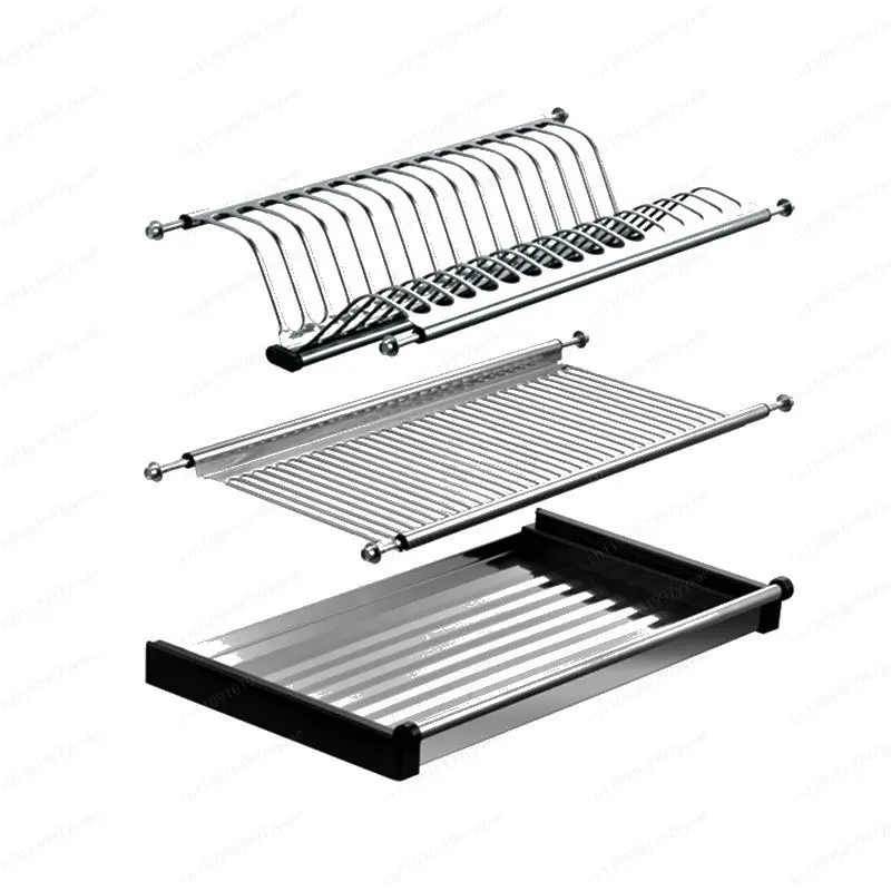 Cabinet Stainless Steel Dish RackDrying Rack Kitchen Dish Drying Rack Storage Holders with Utensil Drainer Tray Organizer Basket