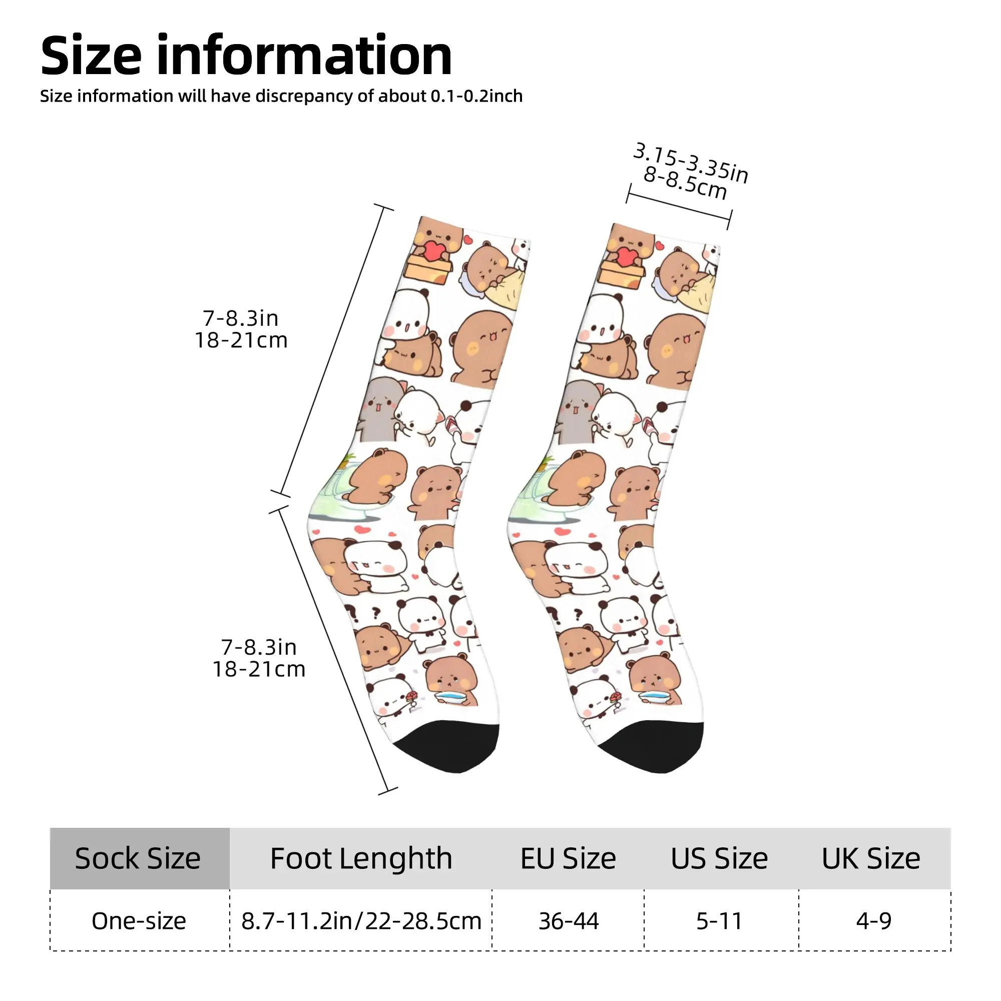 

Bear Cartoon Cute Bubu Dudu Stockings Couple Socks Medium Soft Casual Socks Winter Outdoor Anti Skid Printed Socks Gift