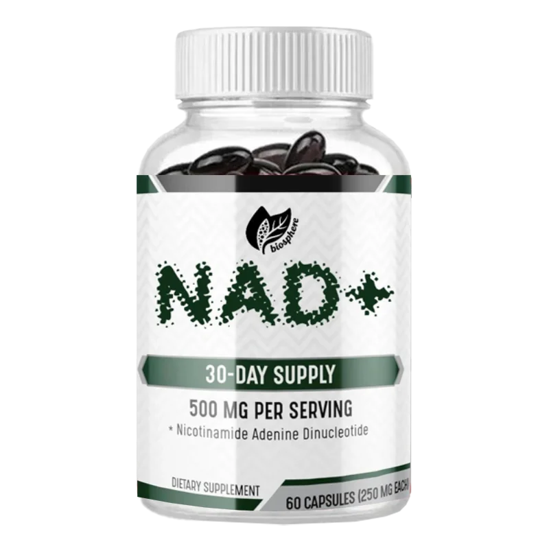 

NAD Supplement, 500 мг высокоэффективный никотинамид, никлеосид, вегетарианский, без ГМО, 60 капсул