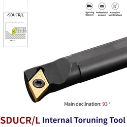 1pc S16Q-SDUCR11 S20R-SDUCR11 S25S-SDUCR11 Internal Turning Tool Holder DCMT Carbide Inserts Lathe Bar CNC Cutting Tools Set