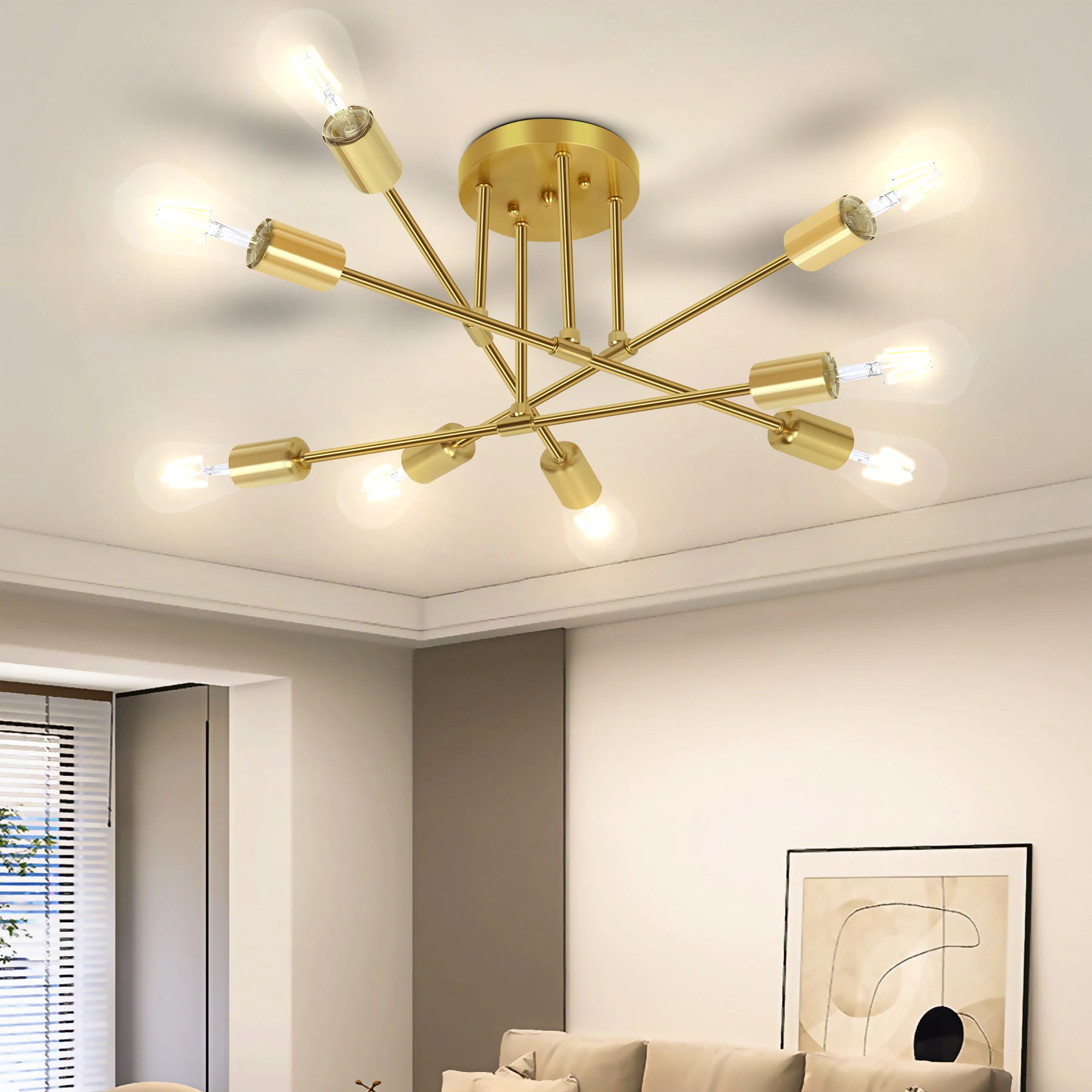 High-end Ceiling Chandelier LED Lights Home Decoration Interior Hanging Lustre Kitchen Dining Living Room Decor Pendant Lamps