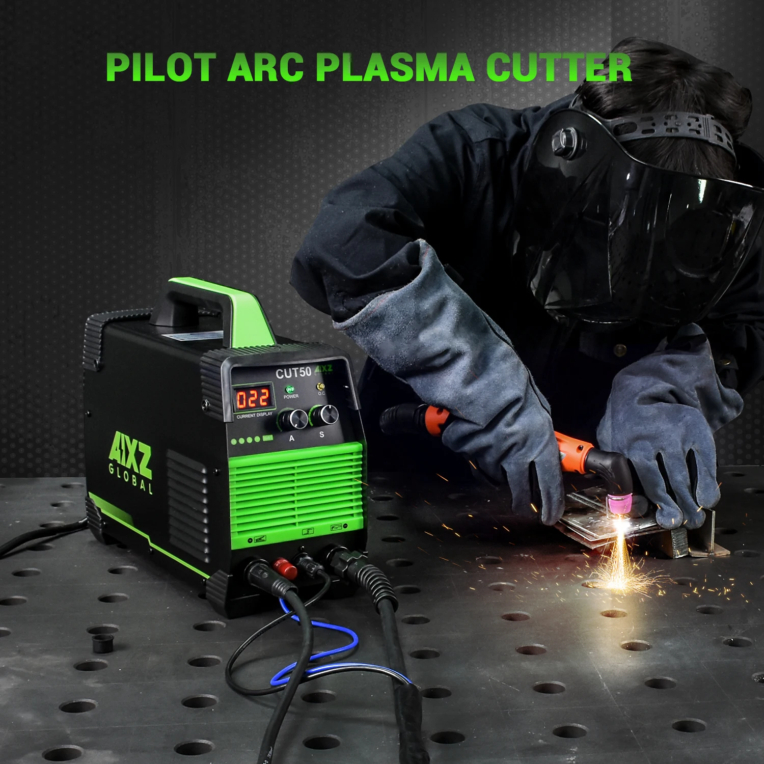 AIXZ CUT-50 Non-Touch Pilot Arc Plasma Cutter 220V High-Frequency IGBT Technology Post-Gas 1-10s Cutting Thickness 1-14mm Professional Tools