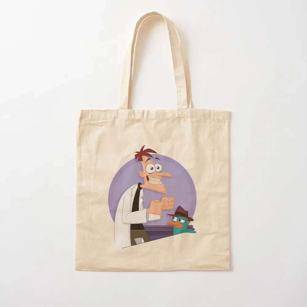 Doof and Perry Tote Bag custom bags Women bags Canvas shoulder bag Tote Bag