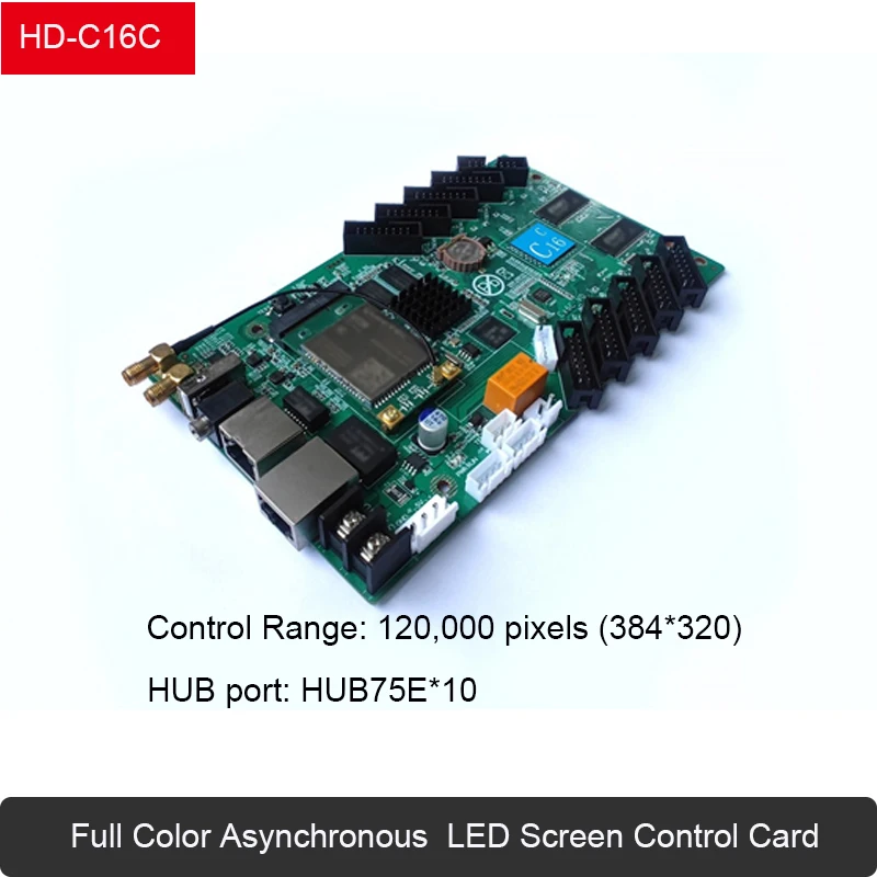 HD-C16L Small &Medium LED Screen Control Card Full Color Asynchronous Controller System Supports Mobile APP Control