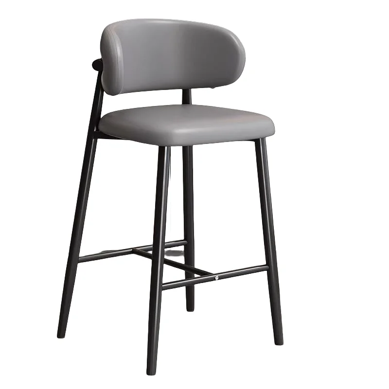 

Hot Sales Modern Morden Style Leather Bar High Chair Iron Steel Stylish And Steady For Home Hotel Dining Living Room Outdoor Use