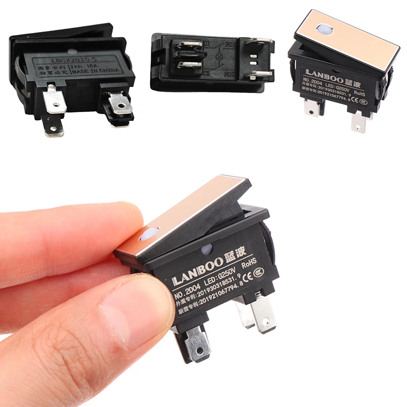 IP65 المفاجئة في 4 دبوس مفتاح الروك المعدني مع ضوء نقطة عالية الحالي الروك التبديل التيار المتناوب 220 فولت لاستبدال الأجهزة المنزلية