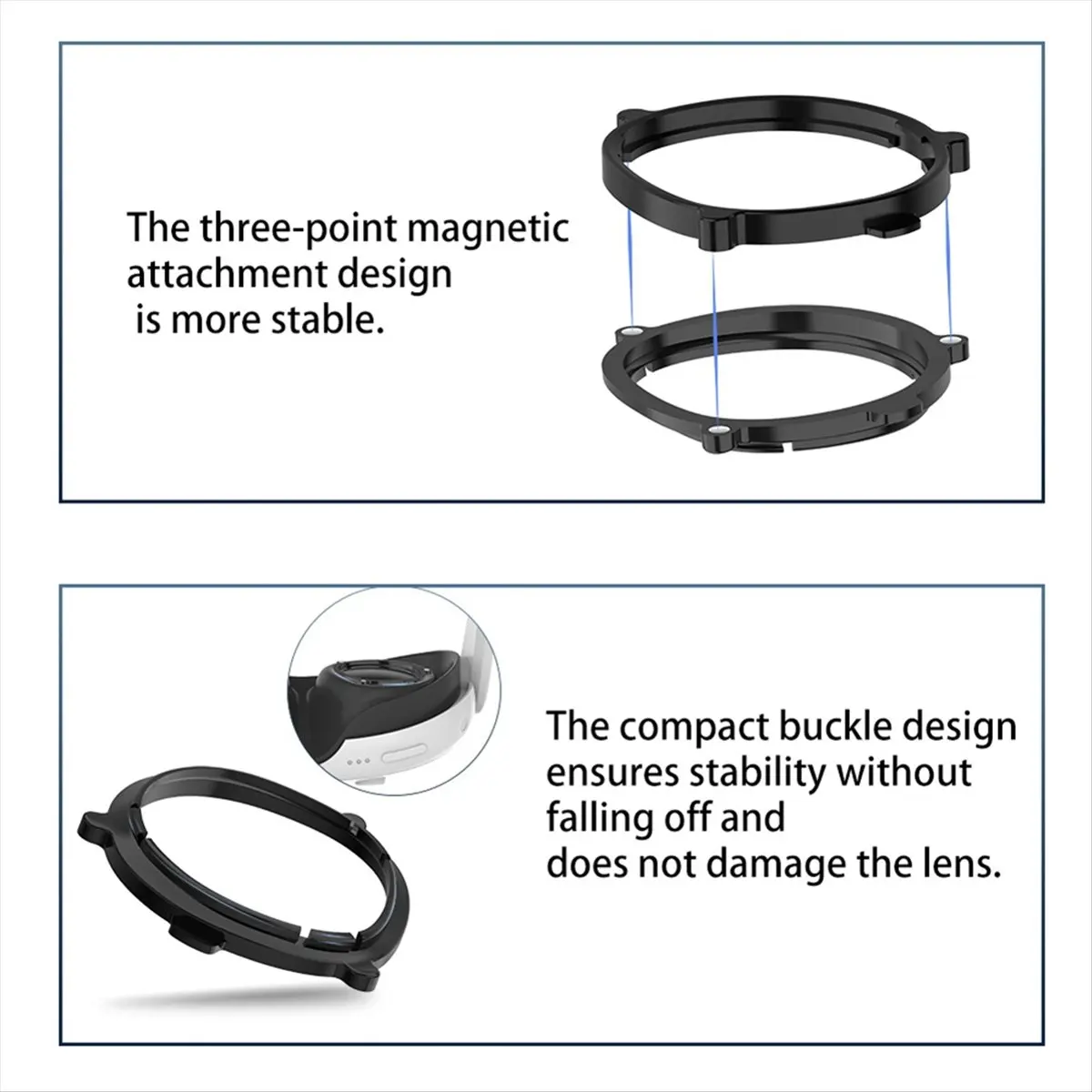 Fashion VR Lens Frame for 3 Lenses Magnetic Eyeglass Frame Quick Disassemble VR Accessories