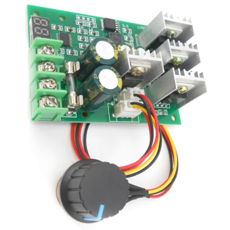 조정 가능한 LED 디지털 모터 속도 조절기, PWM DC 모터 속도 제어기, 모터 속도 제어 거너, DC 6-60V, 30A, 12V, 24V, 36V