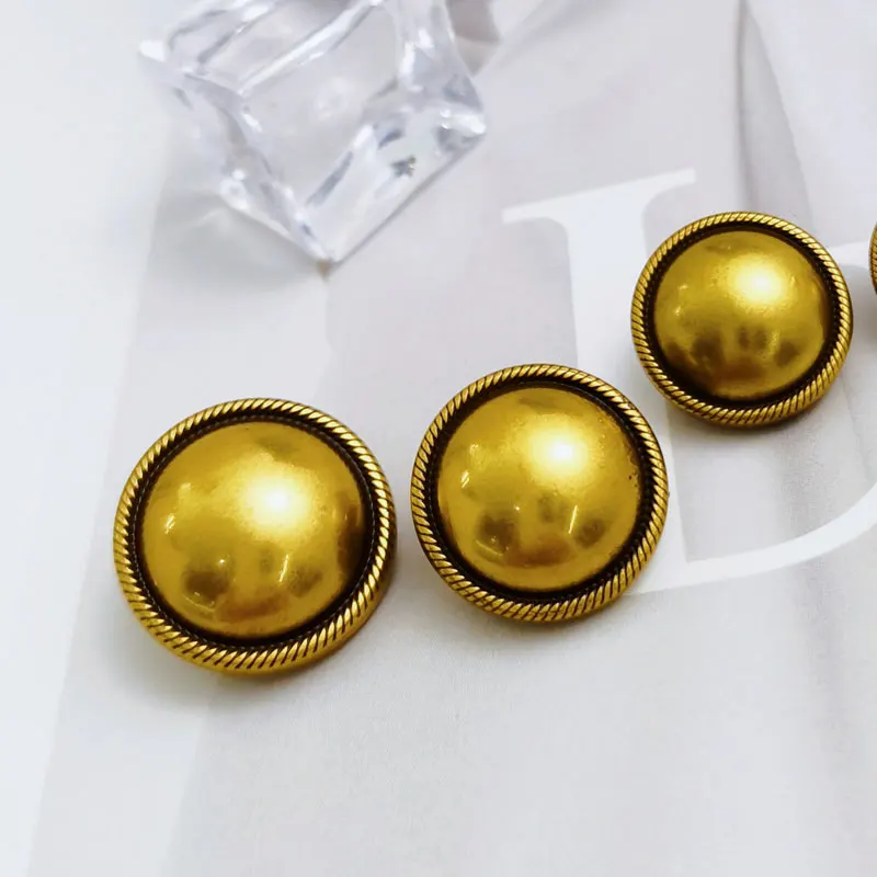 � Metallknöpfe mit hohem Schaft, 6 Stück, Gold- und Silber-Nähbegriffe für die Herstellung von Jacken, Manteln, Kleidern, modisches Bekleidungszubehör, 15–23 mm – Detail 5
