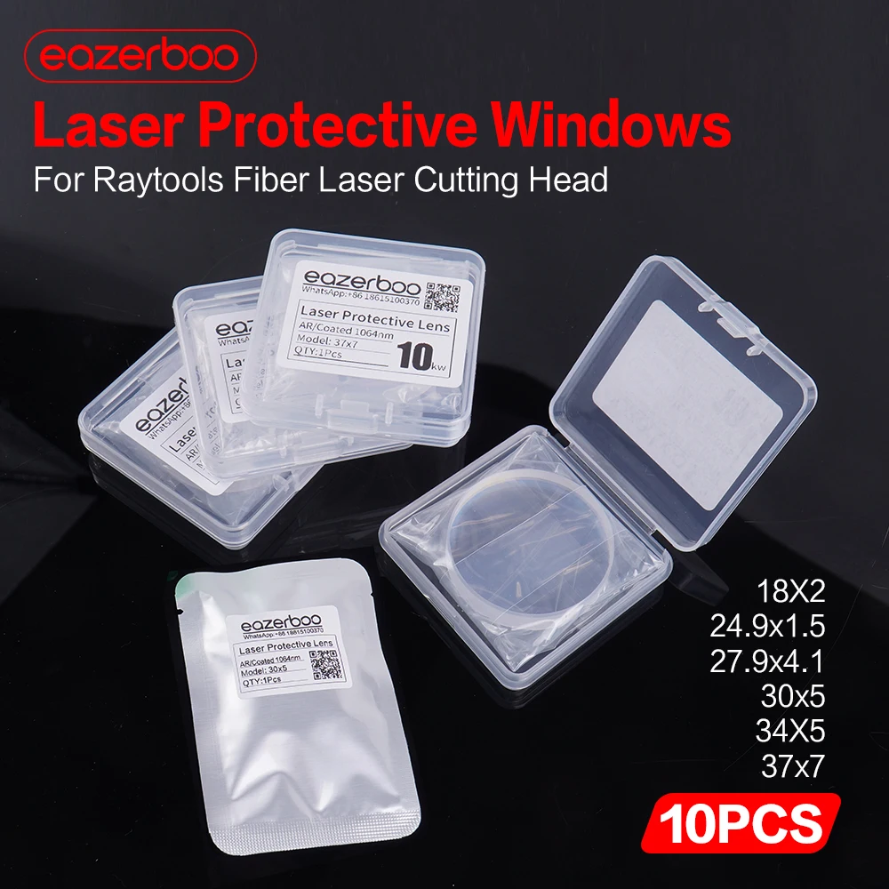 

Fiber Laser Lens 24.9x1.5 27.9x4.1 34x5 37x7 10kw 20kw 30kw Laser Protective Windows Quartz Fused Silica For Laser Cutting Head