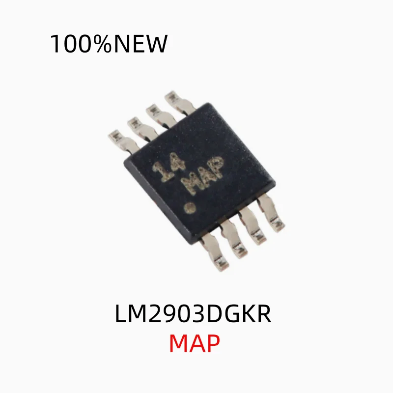 (100 Pieces) 100% New Lm2903Dgkr Map Vssop-8 Automotive-Grade Dual Differential Comparator Chip Ic