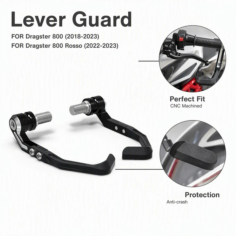 For MV Agusta Dragster 800 / 800 Rosso 2018-2023 Motorcycle Brake Clutch Lever Guard Protector Handlebar Handguard