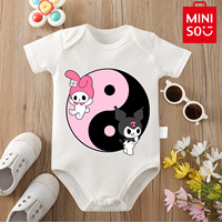 MINISO Pure Cotton Please My Melody Kuromi Onesie Japanese Style Bodysuit for Baby Cloths Jumpsuit for 0 To 12 Months Newborn