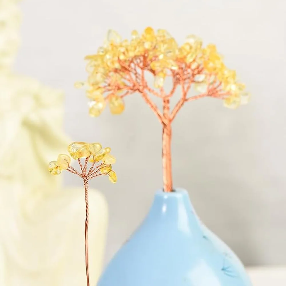 Natürliche Kristallsteine, Kupferdraht-Bouquet, Heilender Polierkies, DIY-Kristallblume, Geldbaum-Zubehör, Raumdekoration für Zuhause – Detail 3