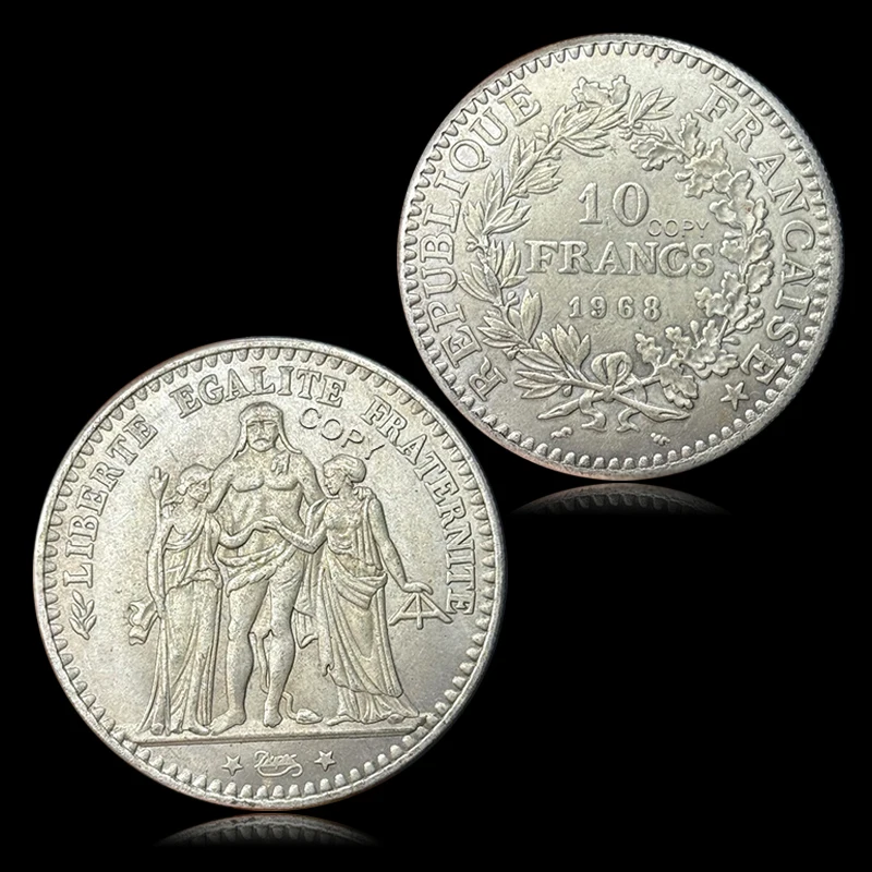 

1968 French 10 Franc Coin Old Original Collectible Currency Pirate Genuine Fairground Copy Coins