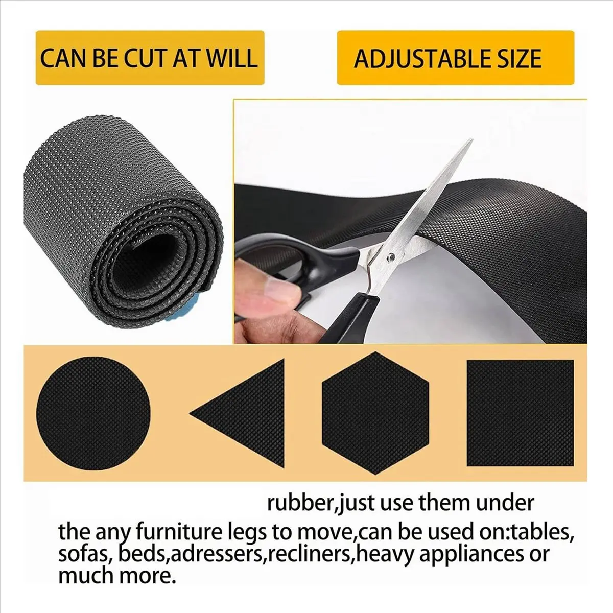 ABZF 2026 2Pack Anti-Slip Furniture Rail Pads for Recliner for Recliners,Sofa,Couches,Chairs.Etc Perfect Non Skid Furniture Pad