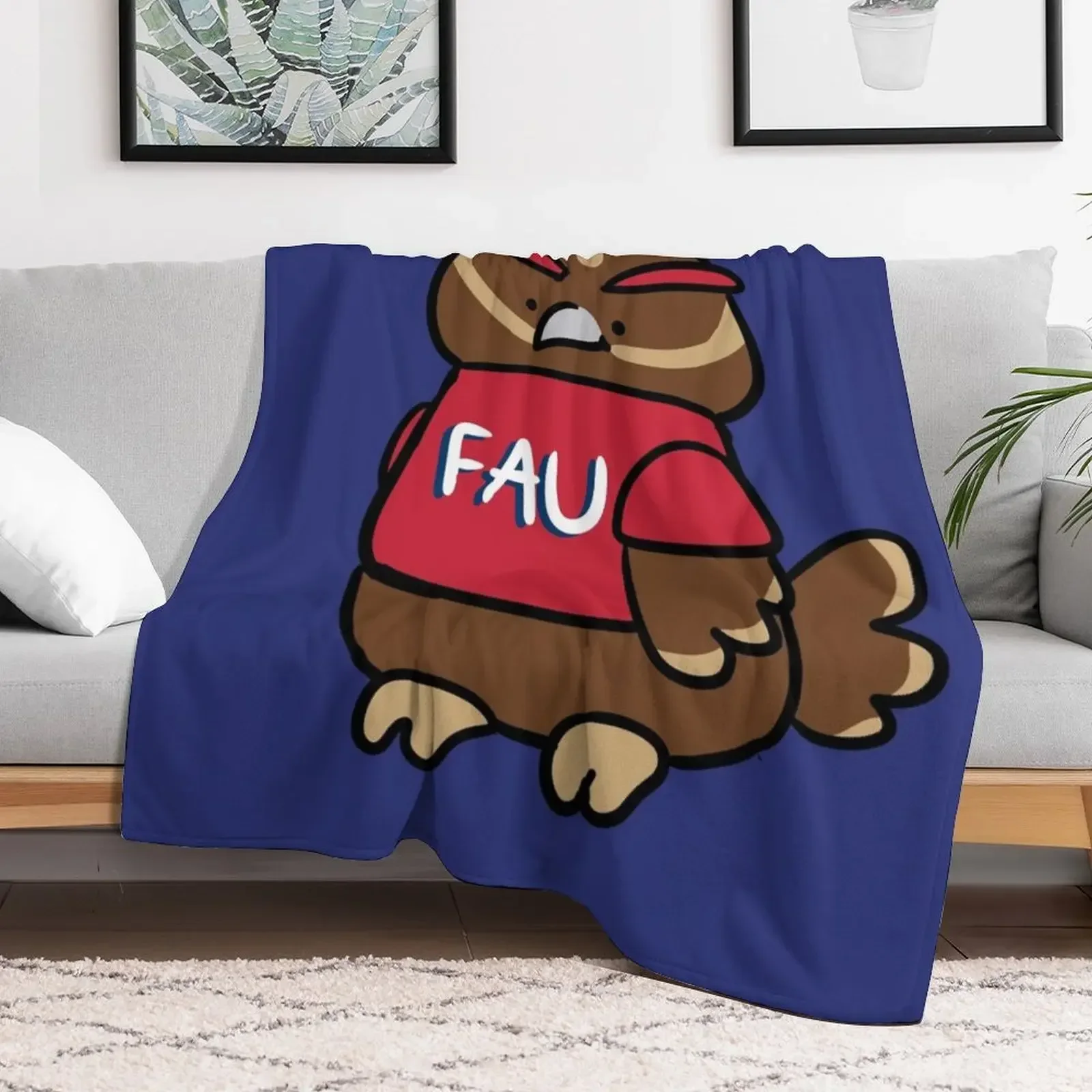 Owlsley the Owl - Florida Atlantic University Throw Blanket Luxury Thicken Soft Tourist Blankets