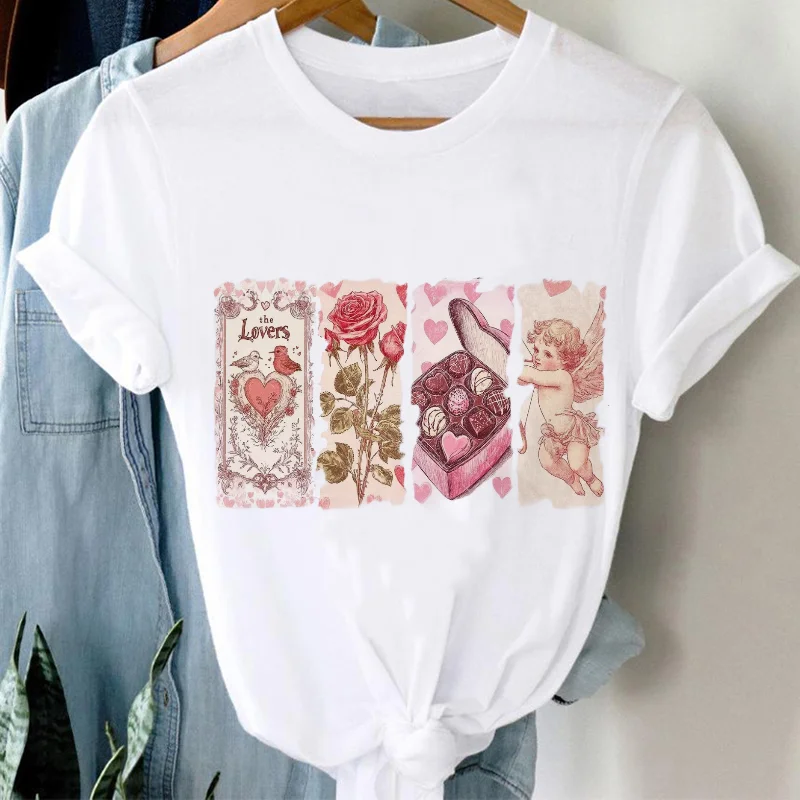 Trendy Summer New Clothing Fashion Regular Cartoon T-Shirt O-Neck Women's Printed Pattern Casual Top Short Sleeved T-Shirt
