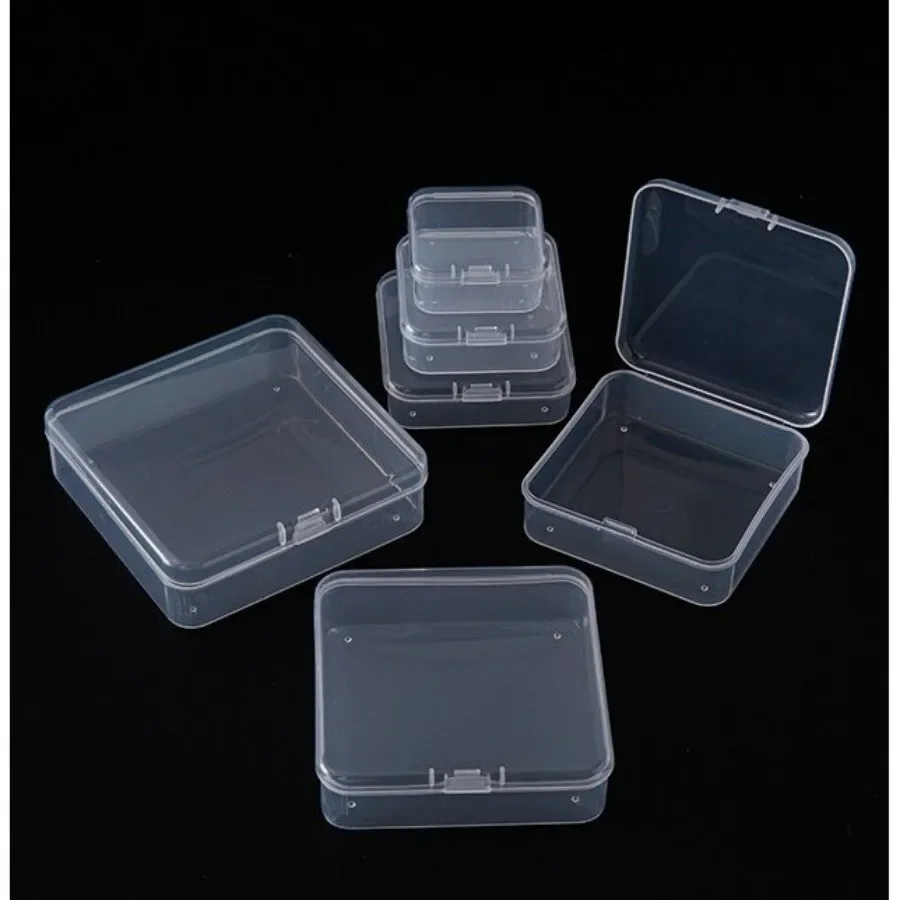 6/12Pcs Set Mini Plastic Box Rectangular Box Storage Translucent Packing Dustproof Durable Strong Jewelry Storage Case Container