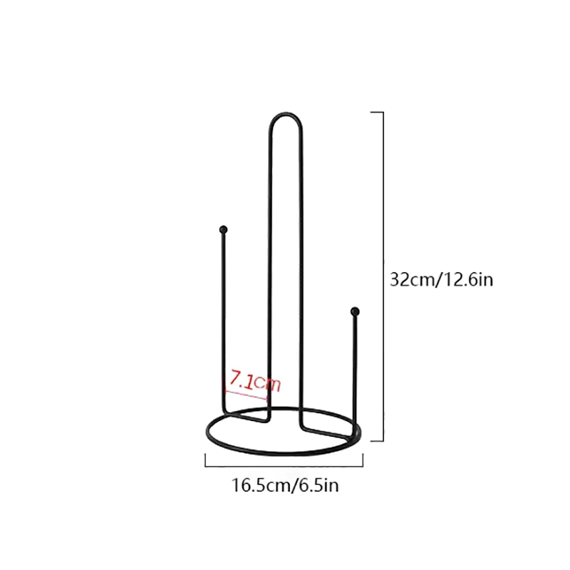 Rollo de cocina de hierro, soporte para papel de cocina, soporte para papel de cocina, mesa de comedor, servilletero Vertical, estante de almacenamiento de cocina, 1 ud.