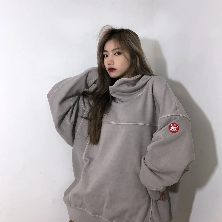 

2022 CAV EMPT C.E High neck line sweatshirts boys and girls simple lazy coat embroidery sweatshirts WY691