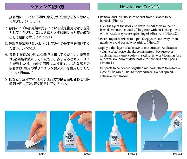 Imagem -05 - Cianon-cianoacrilato Cola Adesiva Cola Enchimento Colorido