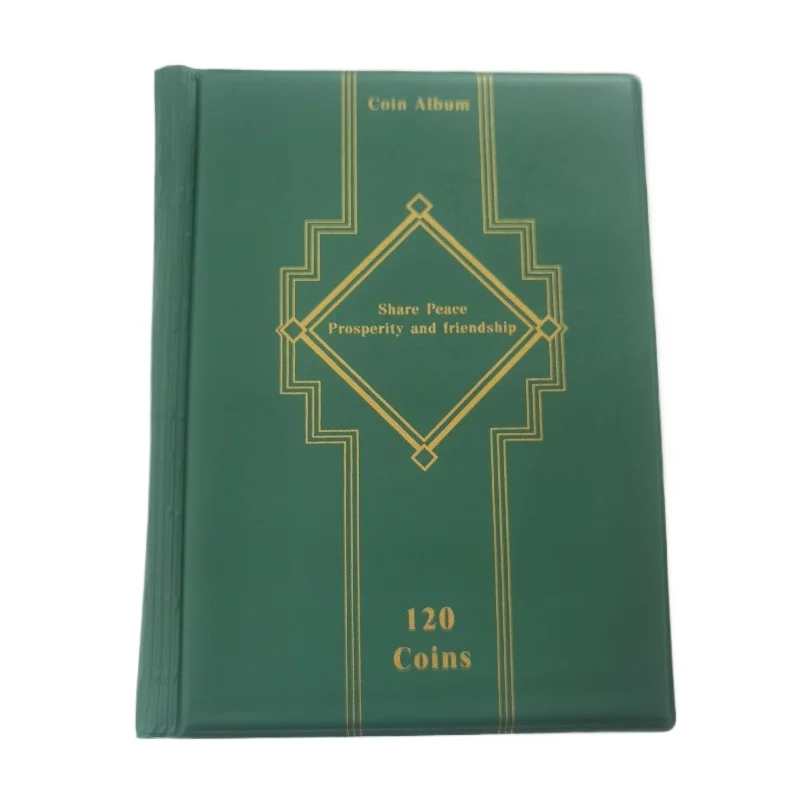 120 Pocket 2x2 Inch Coin Organizer with Cardboard Pages for Coin Cardboard Collectors and Collector's Album Cover Supplies