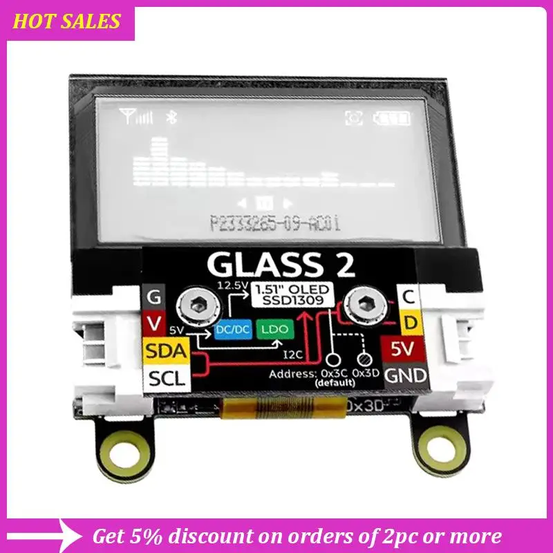 

Glass2 Unit 1.51 Inch Transparent OLED Expansion Screen Unit SSD1309 For DIY Projects & Professional Use,Requisite