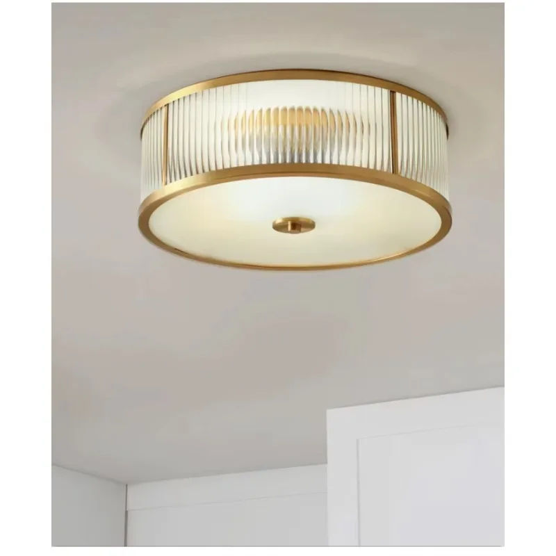 Modern Iron Glass Surface Mounted LED Ceiling Light with Smart Voice Control for Bedroom Home Hotel Indoor Decoration
