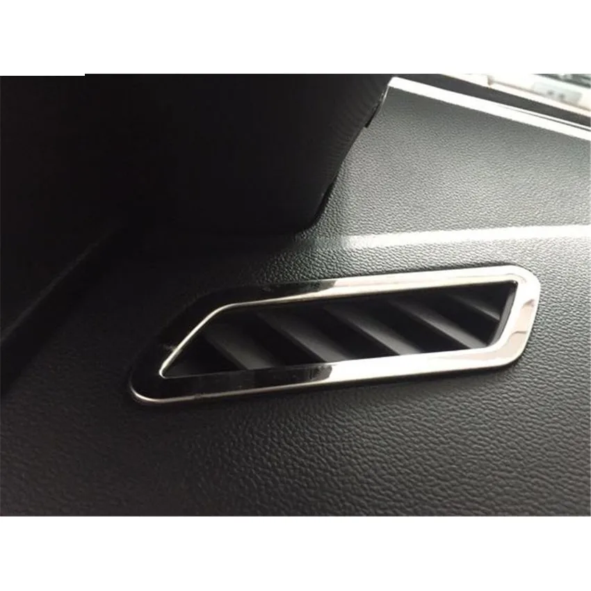 

2 шт./лот, автомобильные наклейки из нержавеющей стали, высокое положение, декоративная крышка для розетки кондиционера для Volkswagen VW T-ROC 201-2020 гг.