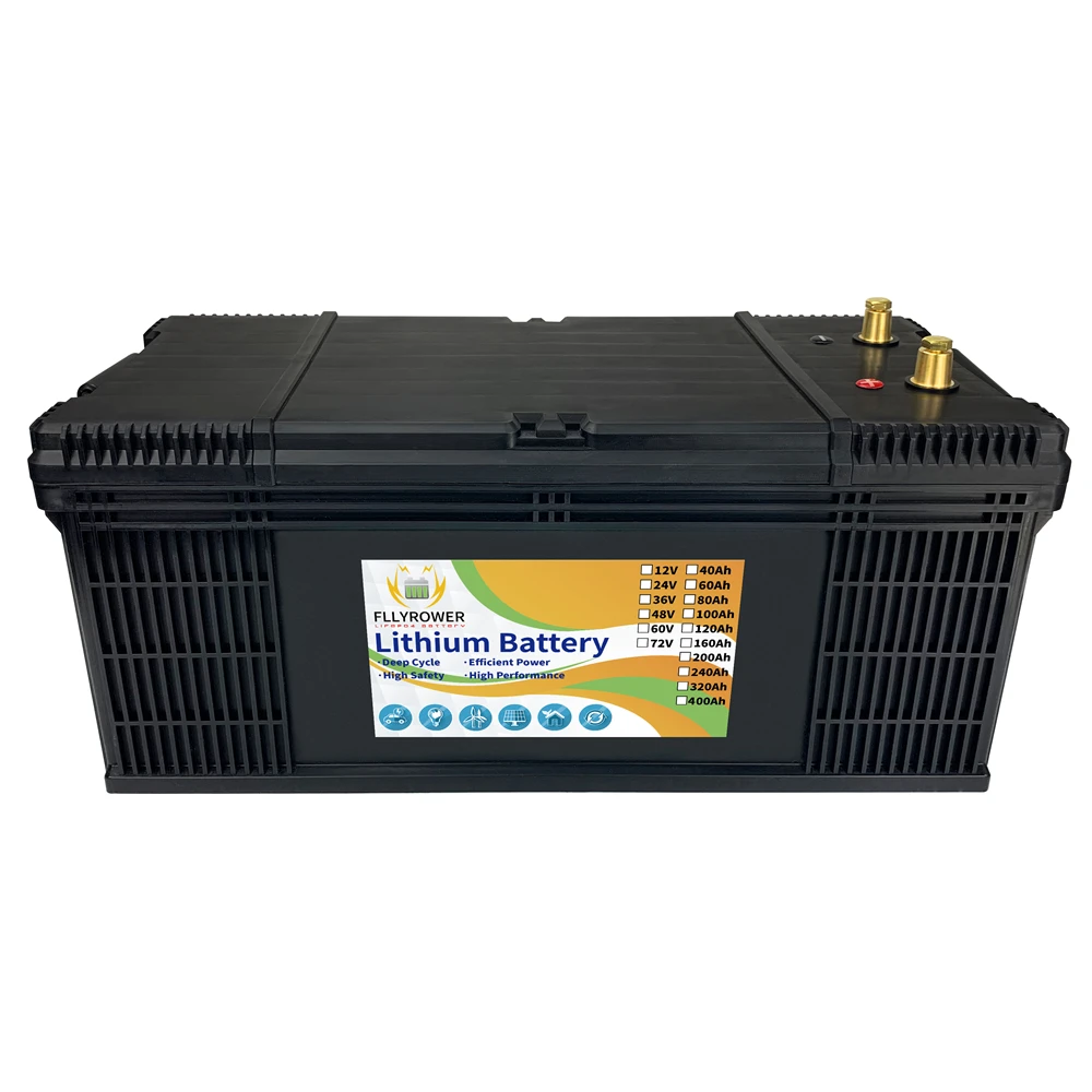 EU Stock Bluetooth 12v 200Ah 24v 100Ah 2560Wh Lifepo4 batteria al litio ferro fosfato RV con BMS con caricabatterie