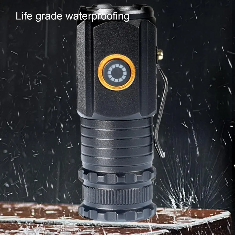 Compact Waterproof Flashlight Led Flashlight Ultra-bright Rechargeable Flashlight with High Lumens Waterproof Design for Outdoor