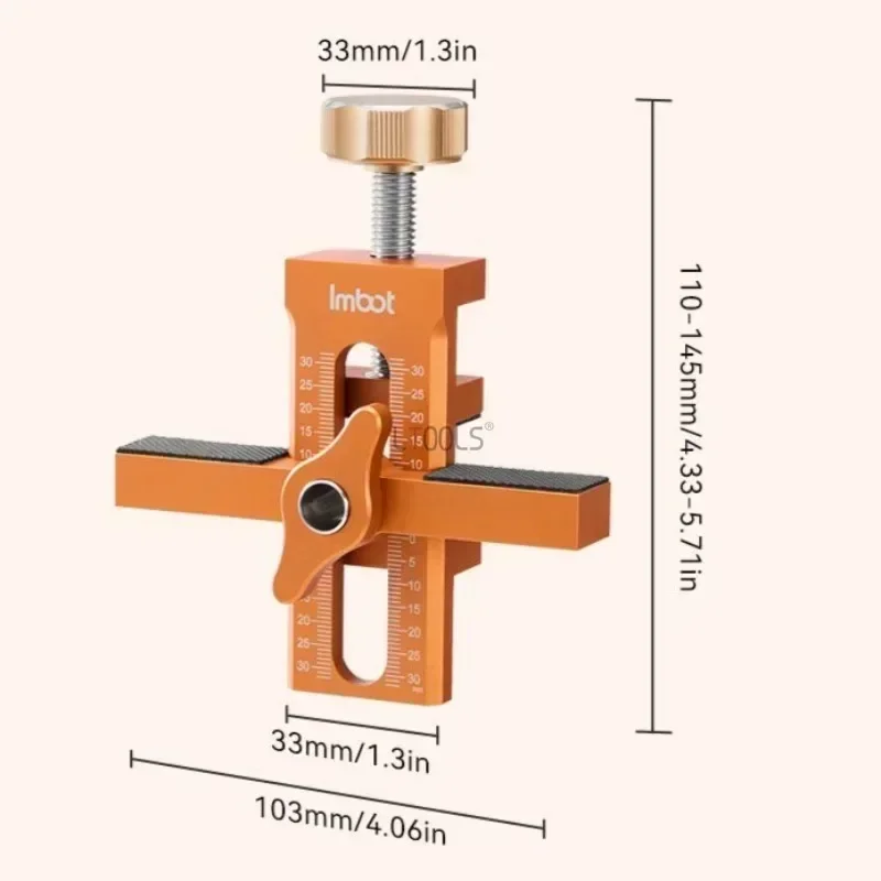 Szekrény Ajtó Ablaktábla Fix Ácskapocs rebounder Belehelyez Fúrás lokátor woodworking 2-in-1 Alumínium Élősövény Utasítás Buggyan lokátor