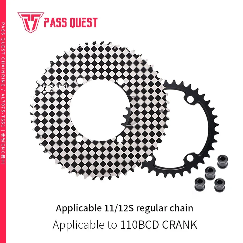 

PASS QUEST 2X 110BCD CRANK AXS 12S Индивидуальная шахматная доска Дорожный гравий 11-12 скоростей