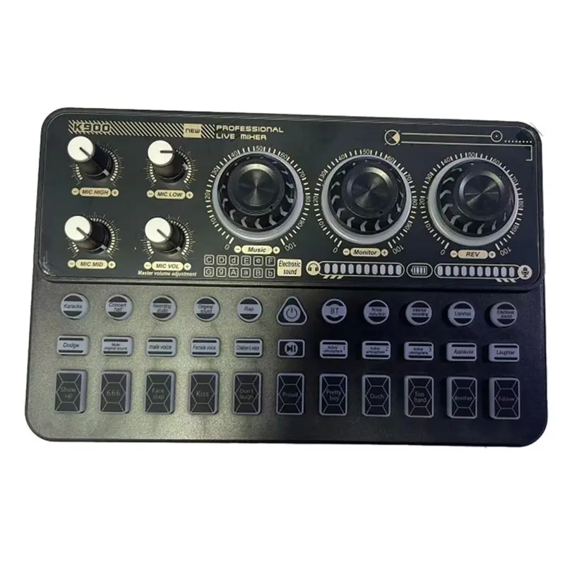Top Deals SK900 K900 Mixer Live Equipment Mobile Phone Computer USB External Sound Card Portable Device Sound Card English Versi