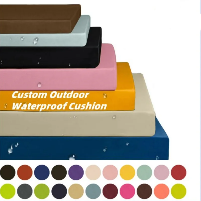 Coussin de banc imperméable, coussins d'extérieur, coussins de canapé personnalisés, coussin de siège de chaise, coussin de baie vitrée, coussin de siège de banc de jardin, coussin de dossier de balançoire