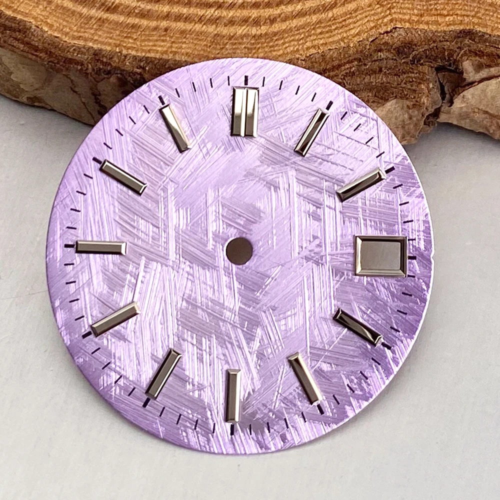 29mm Chaotic Texture Watch Dial Face Hands Set Wristwatch Modification Accessories No Luminous Faces for NH35 Movt Watch Parts