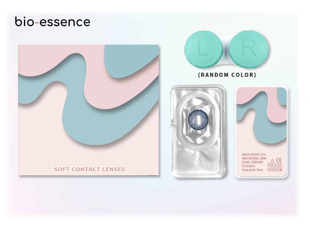 Bio-essence 1Pair Colored Contact Lenses Color Lens Eyes Lentillas Verdes Naturales Lenses With Diopters Fashion Lenses